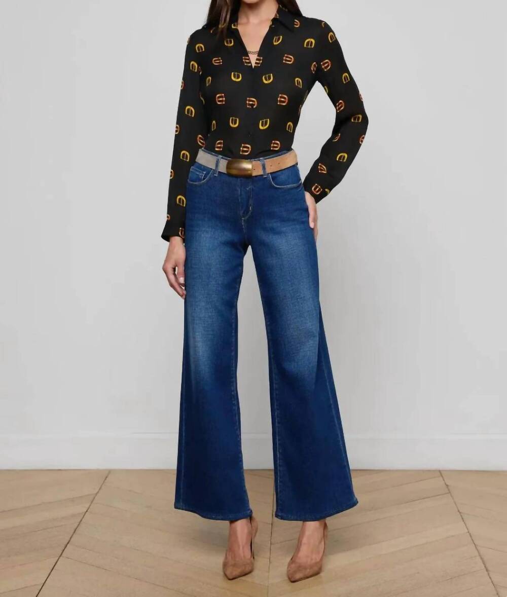 NEW L'AGENCE alicent wide leg jean in marvista